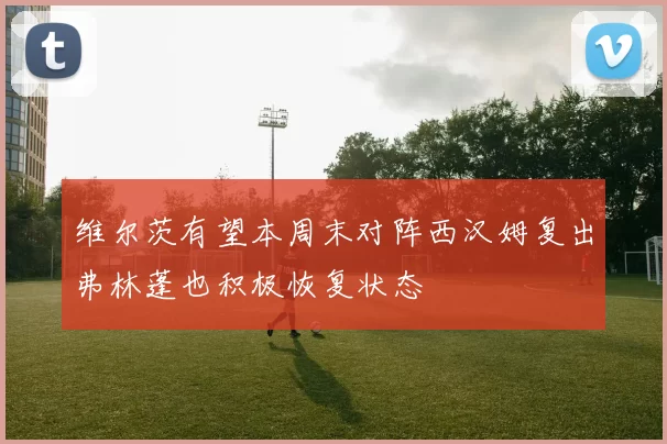 维尔茨有望本周末对阵西汉姆复出弗林蓬也积极恢复状态